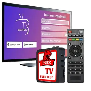 H ot vendre le meilleur Trex Strong allemand IP Smarters 4K TV Code M3U liste 12 mois Android Tv Box fournisseur revendeur panneau avec Test gratuit