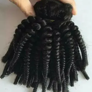 Capelli umani migliori micro collegamenti ricci estensioni clip in colore umano coda di cavallo estensione capelli vergini