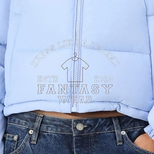 FANTASY WEAR Veste matelassée pour homme de haute qualité, personnalisée, avec capuche amovible, logo de designer, noire, coupe oversize - Product Image 6