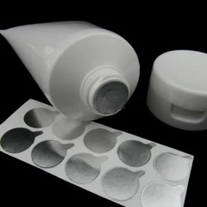 Autocollant en aluminium auto-adhésif imprimé argenté de qualité alimentaire découpé sur mesure par Sam Lan pour tubes cosmétiques et de dentifrice - Product Image 5