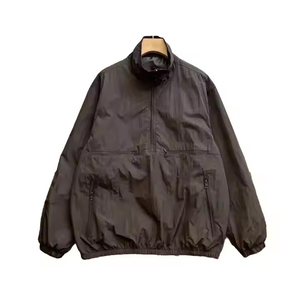 Haute qualité Logo personnalisé hommes 1/4 Zip col montant coupe-vent léger quart fermeture éclair vestes de survêtement pour l'hiver - Product Image 4