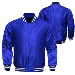 2025 vestes d'université en satin formelles personnalisées OEM usine avant brillant broderie coupe-vent imperméable mode Streetwear fournisseur - Product Image 1