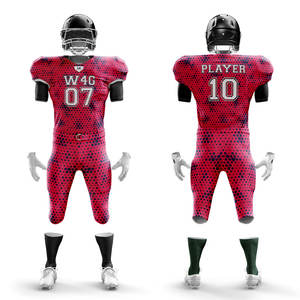 Ensemble de shorts de maillot de football américain en maille respirante en polyester 100% personnalisé avant de haute qualité grande taille sans tarif - Product Image 5