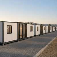 Maison conteneur extensible de luxe moderne de 40 pieds, villa modulaire préfabriquée, cabane portable