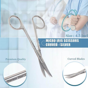 Tijeras profesionales de IRIS de acero inoxidable Instrumentos quirúrgicos oftálmicos Tijeras oftálmicas duraderas de IRIS CE - Product Image 4