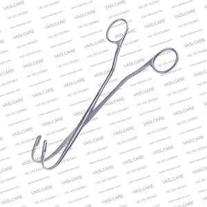 Pince à pierre rénale de haute qualité entièrement incurvée 23.5 cm Instruments chirurgicaux en acier inoxydable certifié CE PAR Vaslcare - Product Image 1