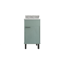 Lavabo d'extérieur moderne Negrari Smeraldo Series 45x50 cm, évier de buanderie écologique facile à nettoyer, modèle 9046KV