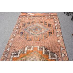 พรมตุรกีสีส้มเบจแนววินเทจ29 x 11.7ft ผืนใหญ่แบบคลาสสิกงานเย็บปะทรงสี่เหลี่ยมผืนผ้าน้ำยางขนสัตว์สำหรับห้องวัยรุ่น - Product Image 3