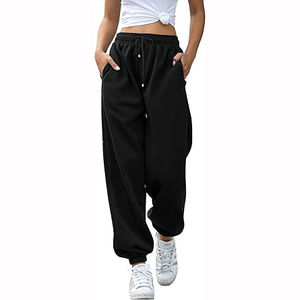 Pantalon de survêtement évasé pour femme, taille élastique, respirant, ample, décontracté, pour la course et l'entraînement, avec poches latérales, fermeture confortable - Product Image 6