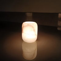 Candelabro de Alabastro Natural Hecho a Mano, Calidad Premium, Ecológico, Tamaños Personalizables, Venta al Por Mayor