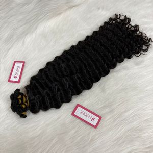 ผมดิบแบบบราซิลเลียนผมหยิกหยักลึกผ้าทอมือจากโรงงาน # 1B สีธรรมชาติ vietnames ผมมนุษย์ - Product Image 2