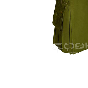 COSH KILTS Kilt utilitaire vert olive personnalisé Matériau durable avec poches renforcées - Product Image 4