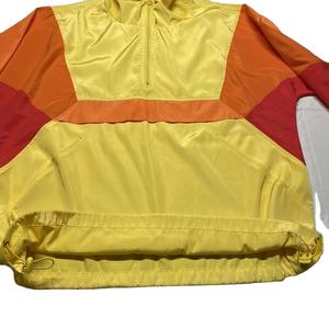 Chaqueta cortavientos para hombre rojo naranja amarillo ropa de calle Rip-Stop impermeable senderismo chaquetas media cremallera a prueba de viento Anorak chaqueta - Product Image 4