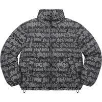 Prêt à expédier coupe ample partout dip dye dégradé imprimé hommes hiver chaud doudoune