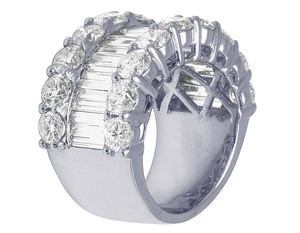 Bague Moissanite en argent sterling 925 de luxe de style hip-hop avec diamant rond et clarté VVS pour rappeur - Product Image 2