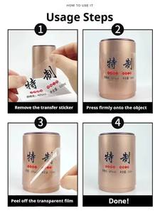 Etiqueta Metálica Personalizada con Logotipo, Adhesivo de Transferencia UV, Adhesivos Transparentes Resistentes al Agua y a los Arañazos, Adhesivos de Cristal - Product Image 5