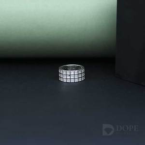 Anillo de lujo con diamantes para hombre, anillo de boda para caballeros, anillo de oro fino de 14 quilates, anillo de diamante elegante para hombre - Product Image 2