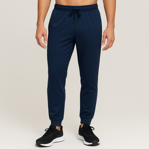 Venta al por mayor de chándales sólidos de Otoño de corte regular para hombre Pantalones de secado rápido transpirables estampados personalizados con bolsillos laterales - Product Image 2