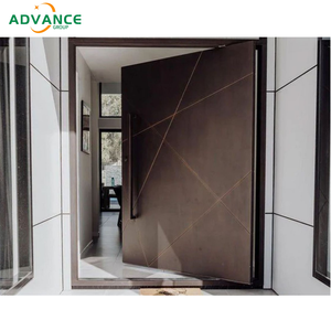 Porta d'ingresso anteriore di lusso in acciaio inossidabile per Villa residenziale edificio residenziale porta di alta qualità durevole ed elegante - Product Image 6