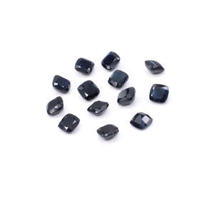 Saphirs bleus naturels non traités, taillés en coussin, ovale, poire, étoile, pierres précieuses calibrées, taille 3mm-4mm, poids 1ct, traités thermiquement, hauteur 8mm - Product Image 4