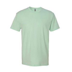 Wholesale Men's Solid Mint Green Casual Short Sleeve Round Neck T-Shirt Cotton Plain Dyed Summer Wear Men shirts - Product Image 1