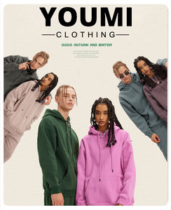 Sudaderas y sudaderas con capucha con logotipo personalizado de alta calidad, sudaderas con capucha unisex de algodón con cordón - Product Image 5