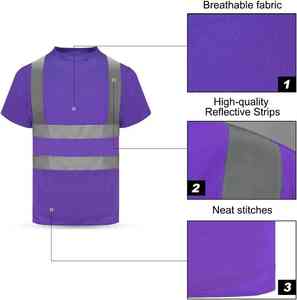 2025 alta calidad transpirable alta visibilidad construcción hecha a medida reflectante Hi Vis camisa de TRABAJO ROPA DE SEGURIDAD camiseta - Product Image 5