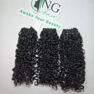 Burmese curly double weft double drawn from 8 to 32 inches 100% Vietnamese human hair for all colors made by NG Hair