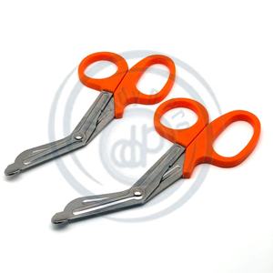 Ciseaux médicaux incurvés en acier inoxydable de haute qualité Ciseaux à pansement traumatique Lister 7.5 "Ciseaux d'allaitement EMT avec poignée en plastique - Product Image 2