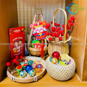 Élégant panier de rangement en bambou tissé à la main du Vietnam parfait pour les cadeaux et le rangement de la maison. - Product Image 2