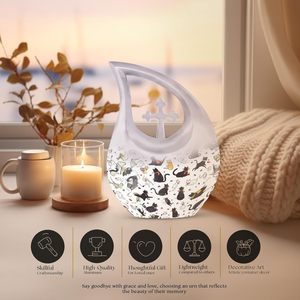 Grossiste Urnes personnalisées pour adulte maman et papa Grandes urnes pour cendres humaines Urnes imprimées de taille personnalisée - Product Image 4