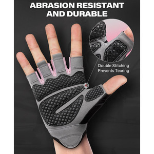 Gants de moto confortables en tissu de bonne qualité 2025 pour le cyclisme en extérieur, antidérapants, demi-doigts - Product Image 5