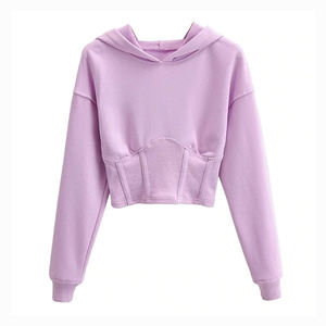 Nouveauté 2025 : Sweat-shirts courts en molleton pour femmes, tendance, de haute qualité, design personnalisé, vente chaude - Product Image 1