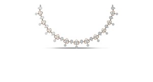 HARNIDH JEWELS-Parure collier et boucles d'oreilles ensemble de bijoux en or blanc/jaune pour femmes en acier inoxydable, diamant et cerceau, deux pièces - Product Image 2