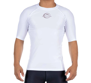 Compresión de alta calidad para hombres Rash Guard BJJ Top de entrenamiento de manga corta Premium Gym MMA Eco-Friendly UPF50 + Active Wear - Product Image 3