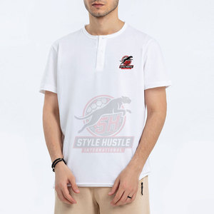 เสื้อยืดเฮนลีย์คุณภาพสูง ออกแบบตามสั่ง (OEM) เสื้อยืดเฮนลีย์ผ้าฝ้าย ผลิตในปากีสถาน เสื้อยืดเฮนลีย์ - Product Image 3