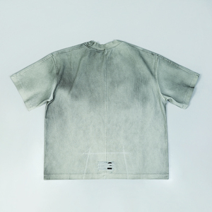 Camiseta 100% de algodón lavada con ácido con logotipo personalizado para hombre Impresión digital de hombro caído de gran tamaño 250GSM en venta - Product Image 2