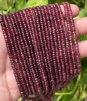 Perles facettées rondes de 16 pouces, qualité AAA, tourmaline rose rubellite naturelle de 2 mm, fabrication de bijoux, vente en gros, approvisionnement en vrac