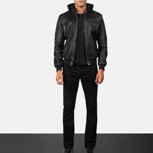 Nouvelle Arrivée 2026 – Blouson d'Hiver Unisexe en Cuir Véritable pour Homme, Design Color Block, Logo Frontal Personnalisé, Haute Qualité, Vente en Gros - Product Image 4