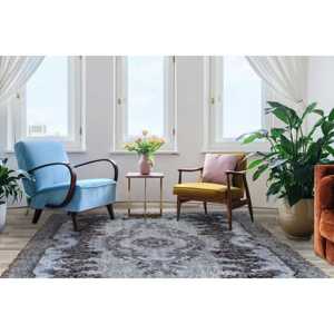 Tapis médaillon noir : style ethnique campagnard, tapis imprimé lavable en machine, tapis doux non tissé - Product Image 3