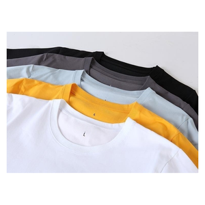 Tamaños de EE. UU. 100% de alta calidad 240 algodón GSM personalizado Casual cuello redondo Jersey de gran tamaño ropa de impresión camiseta para hombres - Product Image 5