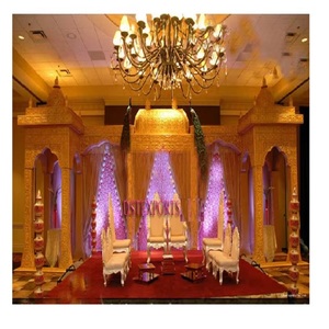 มณฑปงานแต่งงานสีทองแบบใหม่ Jodha Akbar ทำจากไฟเบอร์ มณฑปงานแต่งงานอินเดียสีทอง 2026 ลดราคา ออสเตรเลีย ของตกแต่งงานอีเว้นท์ - Product Image 1