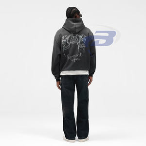 เสื้อฮู้ดดี้พิมพ์ลายวินเทจ ยูนิเซ็กส์ ผ้าโพลีเอสเตอร์/คอตตอน ลุคสบายๆ สไตล์ฮิปฮอป สตรีทแวร์ อนิเมะ พร้อมดีไซน์แบบสั่งทำได้ - Product Image 3