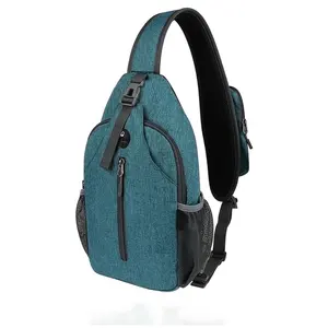 Custom Small Black Sling Crossbody Backpack Shoulder Bag Nylon Lightweight One Strap Chest Backpack/design for usa & uk