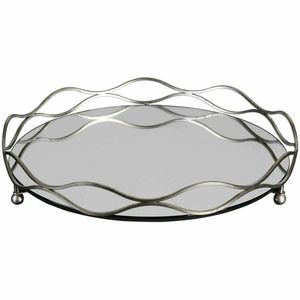 Best-selling decorative metal and <b>mirror</b> glass <b>tray</b> for stylish homes and event settings - Product Image 6