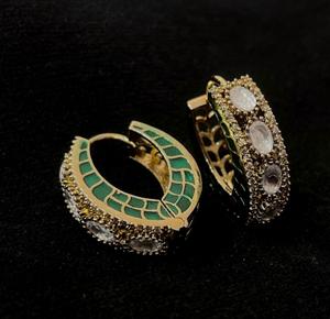 Pendientes Kundan Elegantes de la Mejor Calidad, Chapados en Oro, de Estilo Tradicional, para Bodas y Fiestas, Colecciones para Mujeres y Niñas - Product Image 2