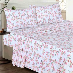Juego de Ropa de Cama de 4 Piezas 100% Algodón de Lujo Tamaño King, Tela de Algodón a Bajo Precio al por Mayor, Sábanas para Dormitorio de la Mejor Calidad a Precios Bajos - Product Image 5