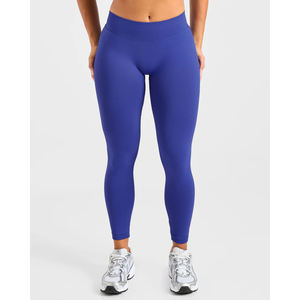 Servicio OEM, Mejor Precio del Fabricante, Leggings de Yoga de Cintura Alta para Mujer, Personalizados, Tejido Transpirable con Elasticidad en Cuatro Direcciones, Color Sólido - Product Image 1