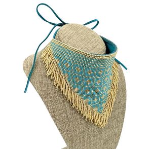 Unisex collana di perline di vetro su misura colori assortiti gioielli di <span class=keywords><strong>Huichol</strong></span> aquila spirituale oro motivo geometrico anniversari - Product Image 2