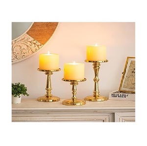 Bougeoir au design fantaisie Bougeoir en métal de couleur dorée de la meilleure qualité Nouvelle arrivée disponible à prix réduit - Product Image 2